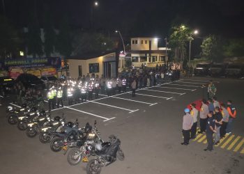 Kapolres Metro Jakut Pimpin Apel KRYD bersama Tiga Pilar dalam Rangka antisipasi Guantibmas di Wilayah Jakarta Utara