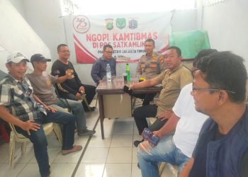 Jaga Kamtibmas Menjelang Pilkada dan antisipasi tawuran warga, Polsek Pulogadung Gelar Ngopi Kamtibmas di Pisangan Timur
