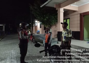 Patroli Malam Perintis Presisi Polsek Kepulauan Seribu Selatan Cegah Tawuran Remaja dan Gangguan Kamtibmas