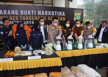 Polres Tangsel Musnahkan Barang Bukti Hasil Pengungkapan 25 Kasus Penyalahgunaan Narkotika