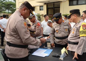 Sipropam Polres Pelabuhan Tanjung Priok, Lakukan Pemeriksaan Senjata Api Dinas Polri Kepada Personel
