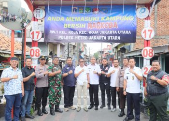 Sat Resnarkoba Polres Metro Jakut Deklarasi Kampung Bersinar Di RW.001 Koja
