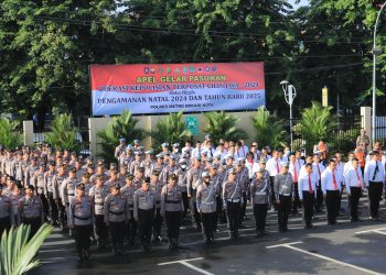 Polres Metro Bekasi Kota Gelar Apel Operasi Lilin Jaya 2024, Siapkan 1.500 Personel untuk Amankan Nataru