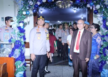 Kapolres Metro Jakbar Pastikan Natal Aman di Gereja HKBP Petojo, Grogol Petamburan
