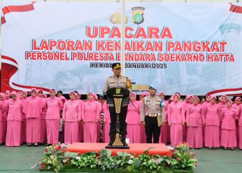Kapolresta dan 77 Personel Polresta Bandara Soekarno Hatta Naik Pangkat