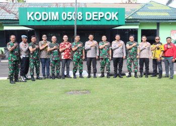 Kapolres Metro Depok Silahturahmi ke Kodim 0508, Tingkatkan Sinergitas TNI-Polri