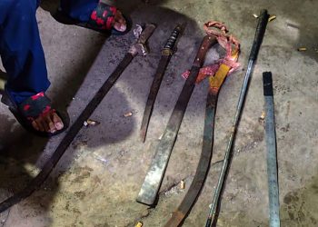 Polsek Cipayung Bubarkan 2 lokasi tawuran dalam semalam, sejumlah Sajam disita
