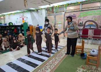 Satlantas Polres Metro Jakarta Pusat, Gelar Polsanak Di TK RA AR Rozzag Istiqlal