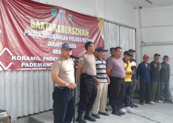 Tiga Pilar Pademangan Gelar Apel Kebersihan, Bantu Warga Terdampak Angin Kencang