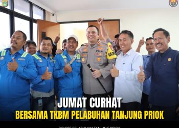 Jumat Curhat dan Beri Sembako, Kapolres Berbagi Kebahagian dengan Buruh