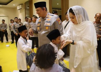 Kapolres Pelabuhan Tanjung Priok Bahagiakan Anak Yatim Piatu
