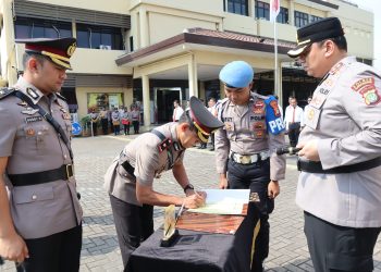 Kapolres Pelabuhan Tanjung Priok Pimpin Sertijab Wakapolres dan Kasatsamapta