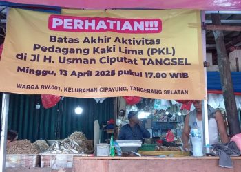 Sosialisasi Penertiban Pedagang di Jalan H. Usman Pasar Ciputat Digelar Senin, 14 April 2025