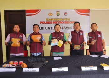 Sat Resnarkoba Polres Metro Bekasi Berhasil Ungkap Jaringan Pengedar Narkoba, Amankan 7 Tersangka Dan Selamatkan Ribuan Jiwa
