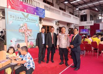 Pengamanan Ibadah Minggu Paskah di GBKP Pulomas Berjalan Aman dan Kondusif