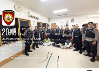 9 Remaja Bersenjata Celurit Diringkus di Kemayoran
