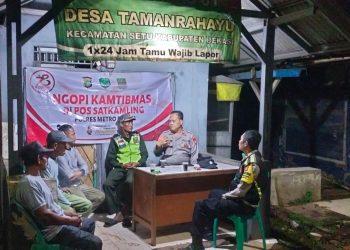 Ngopi Kamtibmas, Polse Setu Ajak Warga Tolak Premanisme Dan Tingkatkan Kepedulian Sosial