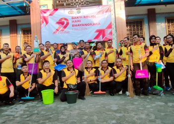 Peringati HUT Bhayangkara ke-79, Polres Metro Jakpus dan Polsek Kemayoran Gelar Bakti Religi di Masjid Al Amir