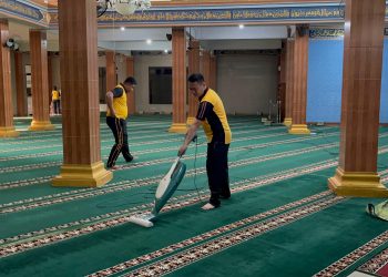Peringati HUT Bhayangkara ke-79, Polres Metro Jakpus dan Polsek Kemayoran Gelar Bakti Religi di Masjid Al Amir