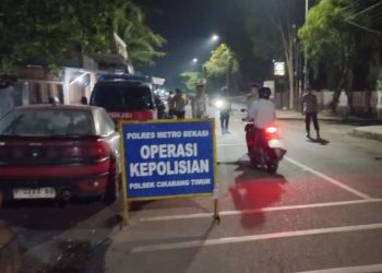 Polsek Cikarang Timur Gelar Operasi Kejahatan Jalanan, Satu Kendaraan R2 Diamankan