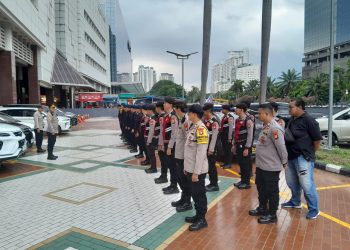 Antisipasi Keramaian Konser SID, Polsek Kemayoran Gelar Apel dan Kerahkan Puluhan Personel