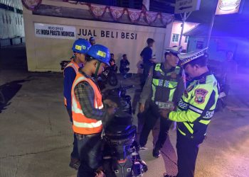 Polsek Cikarang Pusat Gelar Operasi Kejahatan Jalanan, Dua Sepeda Motor Tanpa Surat Diamankan