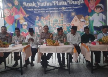 Bhabinkamtibmas Kebon Baru Hadiri Acara Santunan Yatim dan Sampaikan Imbauan Kamtibmas