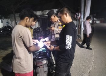 Polsek Babelan Gelar Operasi Kejahatan Jalanan, Dua Kendaraan Diamankan