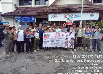 Tiga Pilar Kelurahan Bungur Gelar Sosialisasi Bahaya Narkoba di RW 02, Kecamatan Senen