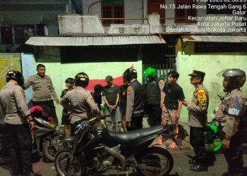 Antisipasi Gangguan Malam Hari, Polsek Johar Baru Tingkatkan Patroli Cipta Kondisi