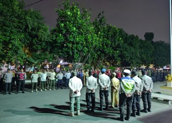 Apel Gabungan Rayon Utara, Tiga Polsek di Jakarta Timur Gelar Patroli Skala Sedang Antisipasi Guantibmas