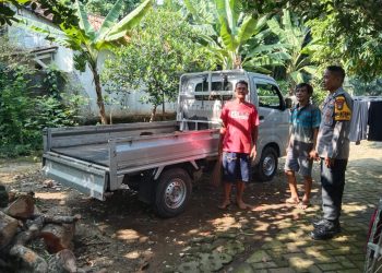 Bhabinkamtibmas Parigi Sampaikan Pesan Kamtibmas Kepada Warga