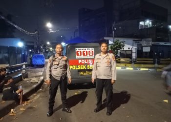 Patroli Blue Light Dini Hari, Polsek Senen Ciptakan Rasa Aman Warga Kramat
