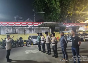 Polsek Johar Baru Gelar Apel Patroli Cipta Kondisi, Antisipasi Guantibmas Dini Hari