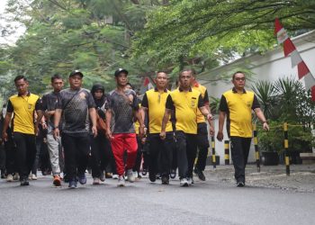 Apel Pagi dan Olahraga Bersama Kapolres Metro Jakarta Selatan dengan Masyarakat dalam Rangka Memperingati Hari Ulang Tahun Kemerdekaan Negara Kesatuan Republik Indonesia Ke-80