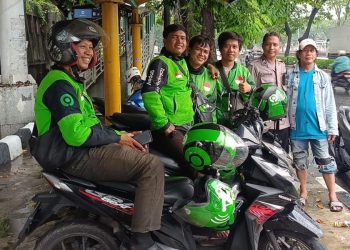 Patroli Humanis, Polsek Cempaka Putih Sambangi Ojol