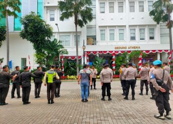 Polsek Johar Baru Gelar Apel Pengamanan Unjuk Rasa di Depan Kantor BPOM