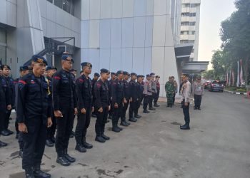 Kapolsek Johar Baru Pimpin Apel Pengamanan Pidato Kenegaraan Presiden di Kantor BPK RI