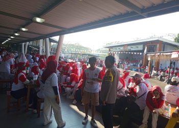 Polsek Tambun Selatan Laksanakan Monitoring dan Pengamanan Fun Walk & Senam Sehat HUT RI ke-80 di Grand Wisata
