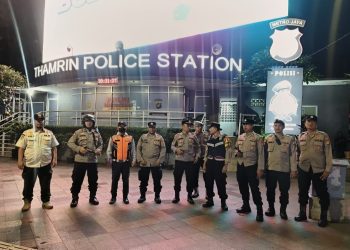 Patroli Bersama Tiga Pilar Menteng Sisir Bundaran HI, Pastikan Jaga Jakarta Aman Kondusif