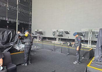 Brimob Polda Metro Jaya Sterilisasi Jelang Konser Dewa 19 ft. All Stars 2.0 di GBK