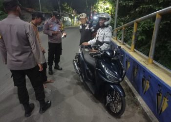 Polsek Cabangbungin Gelar Operasi Kejahatan Jalanan, Satu Kendaraan Tanpa STNK Diamankan
