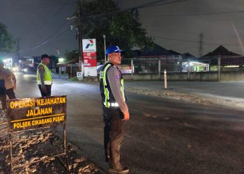 Polsek Cikarang Pusat Gelar Operasi Kejahatan Jalanan, Amankan Kendaraan Tanpa Dokumen
