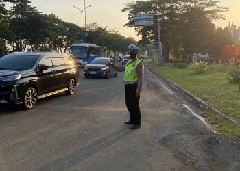 Polsek Cikarang Pusat Gelar Pengaturan Lalu Lintas dan Pemantauan Wilayah