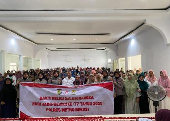 Polwan Polres Metro Bekasi Gelar Bakti Religi Sambut Hari Jadi Polwan ke-77