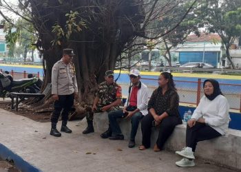 Sinergitas TNI – POLRI Dalam Sambang Dialogis Cegah Kriminalitas Di Pasar Baru