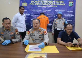Polsek Pancoran Mas Polres Metro Depok Gelar Press Release Ungkap Kasus Curanmor