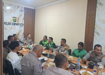 Polsek Cempaka Putih Gelar Coffee Morning Bersama Ojol, Wujudkan Sinergi untuk Harkamtibmas