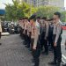 Kapolsek Sawah Besar Berikan Arahan Pengamanan Aksi Unjuk Rasa di Lima Titik Di Gambir Jakarta Pusat