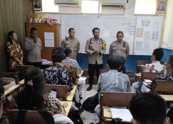 Polsek Pademangan Gelar Police Go To School, Sosialisasi Bahaya Narkoba ke Pelajar SMK Fajar Indah